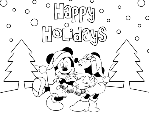 Printable Mickey Mouse Christmas Cards Disneyclips