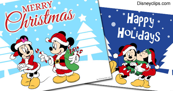 Printable Mickey Mouse Christmas Cards Disneyclips