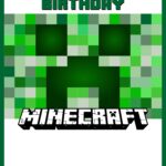 Printable Minecraft Happy Birthday Card Printable JD
