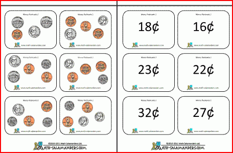 Printable Money Flashcards US And UK Coins Worksheets Library