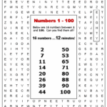 Printable Number Words Worksheet 1 100 Pdf