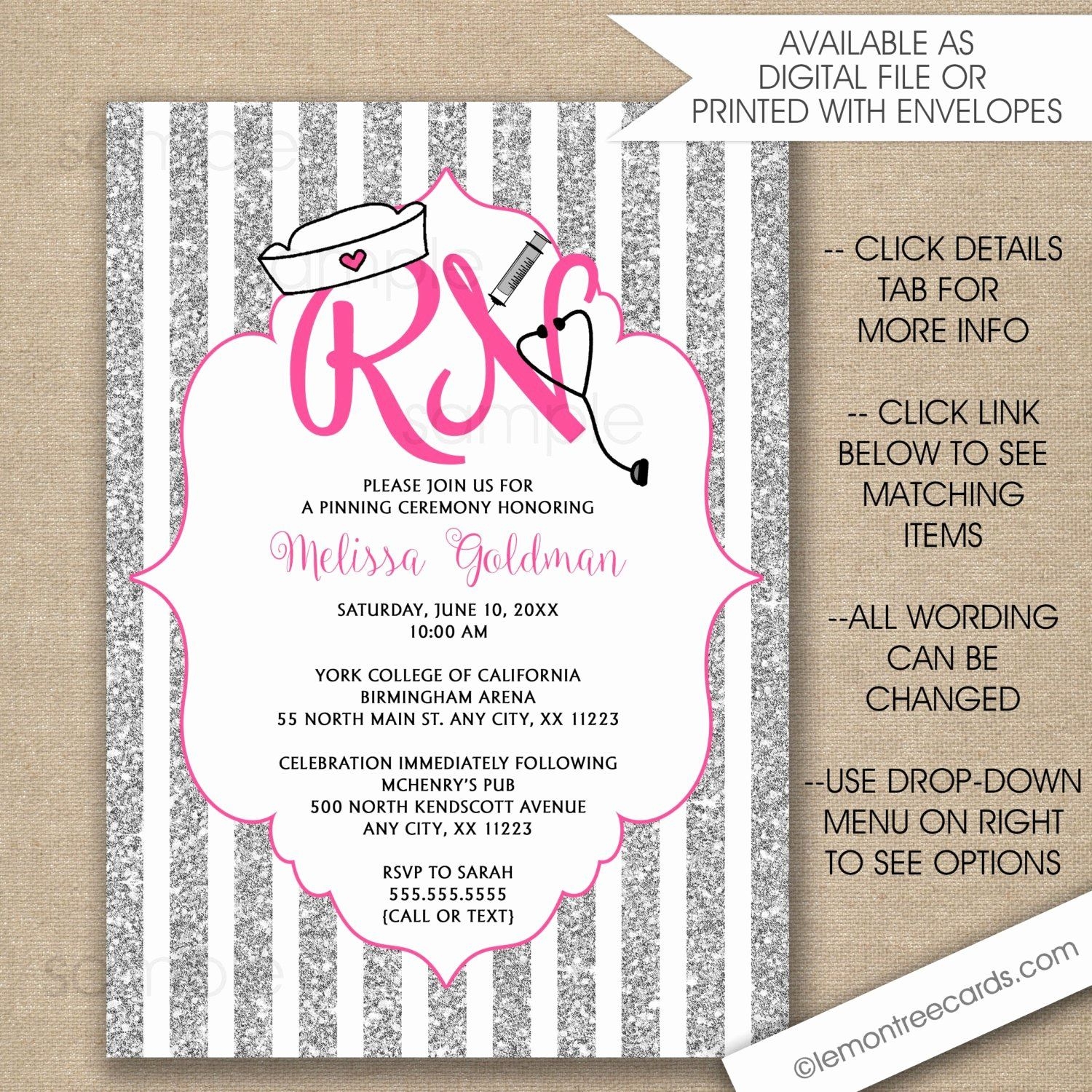 nursing graduation invitation templates free