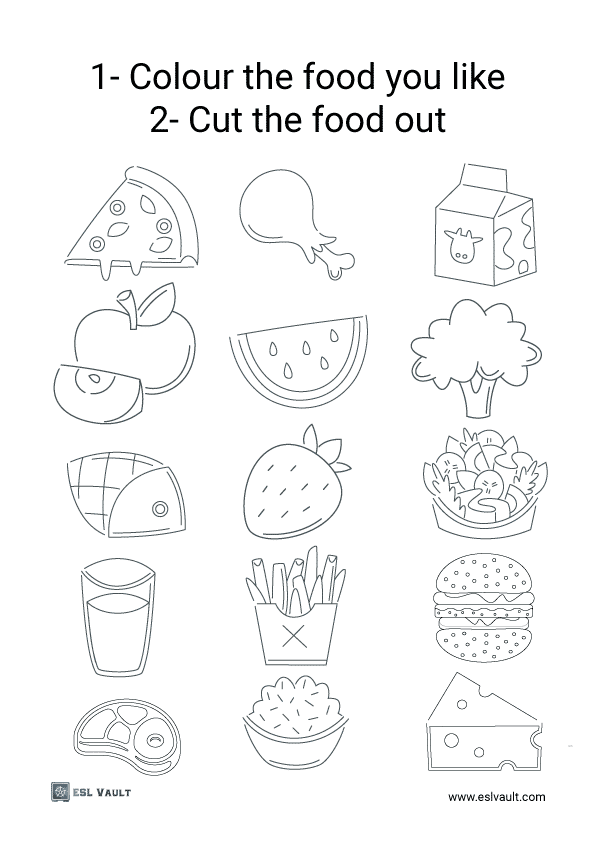 Printable Paper Food Craft A Fun Kids Activity ESL Vault