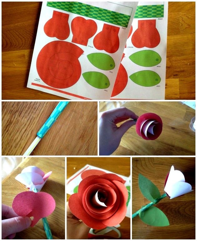 printable rose craft