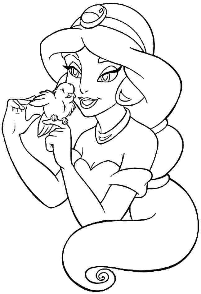 Printable Princess Jasmine Coloring Pages Coloring Home