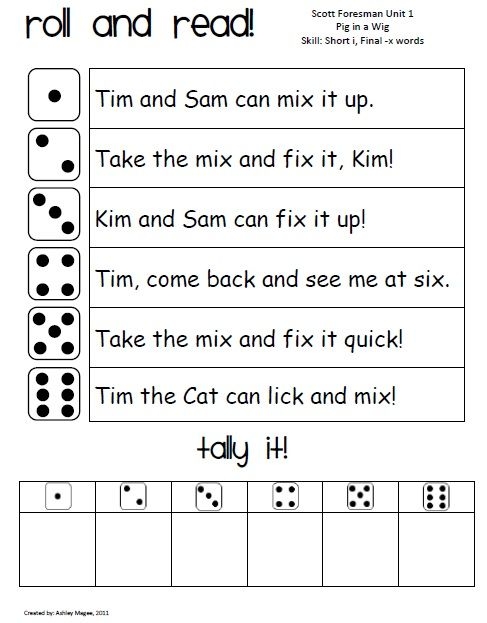 Printable Reading Games For 1st Graders