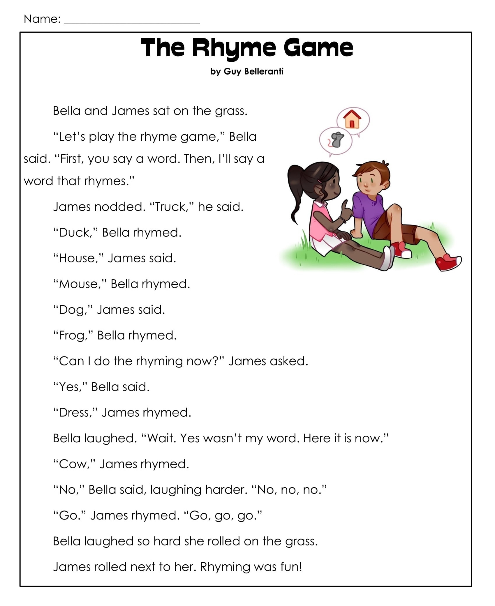 Printable Reading Games