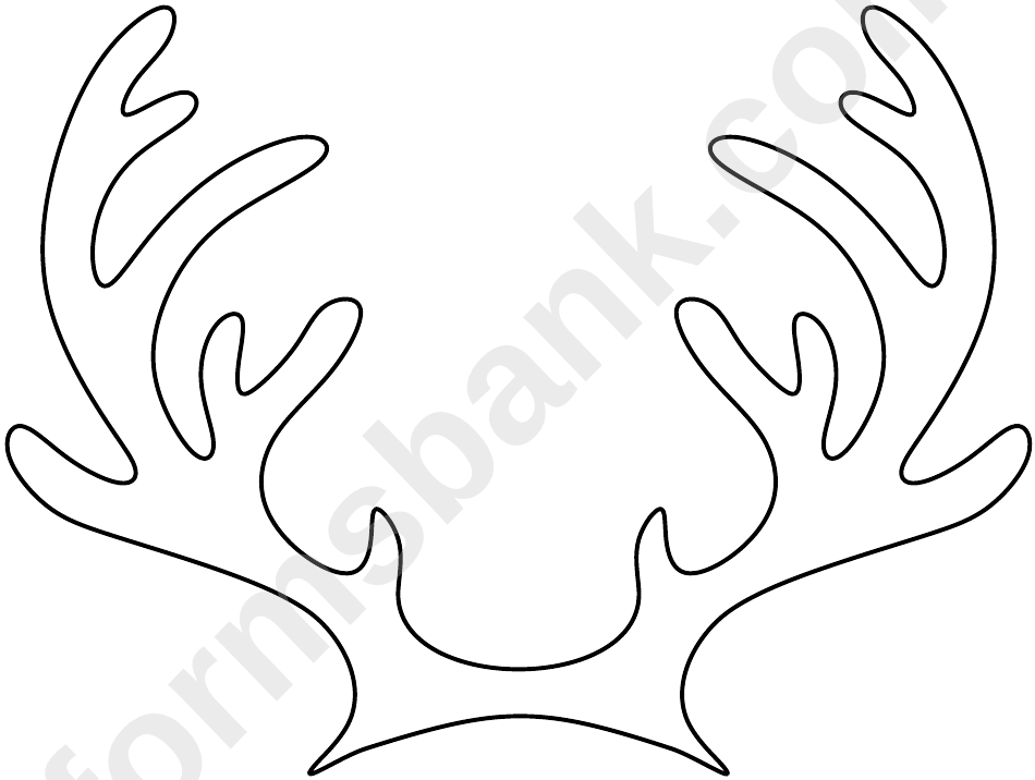 Printable Reindeer Antler Template