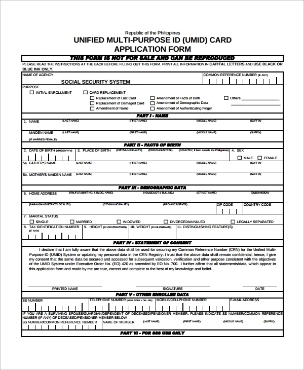 Printable Replacement Social Security Card Application Printable 