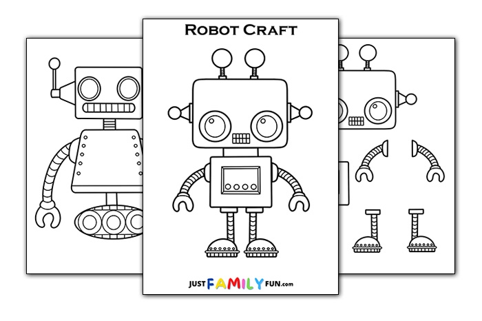 printable robot craft
