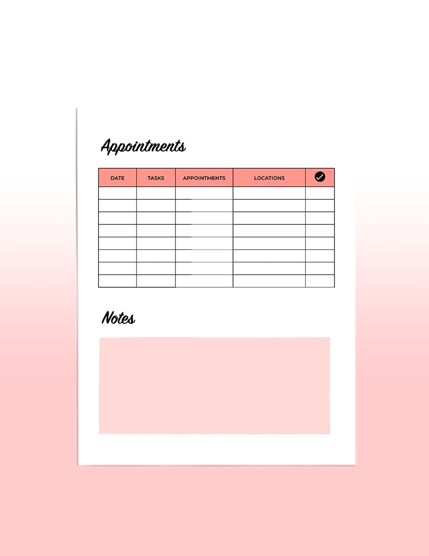 Printable Schedule Planner Template In Pages Word PDF Download 