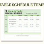 Printable Schedule Template Google Sheets Excel Template