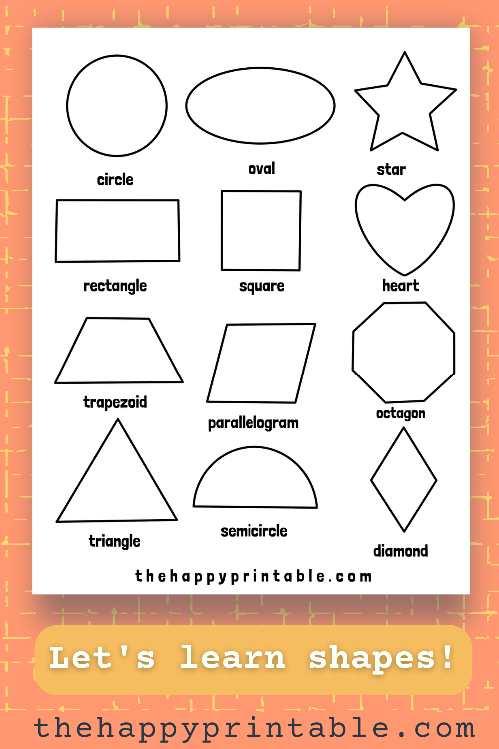 Printable Shapes Worksheets The Happy Printable