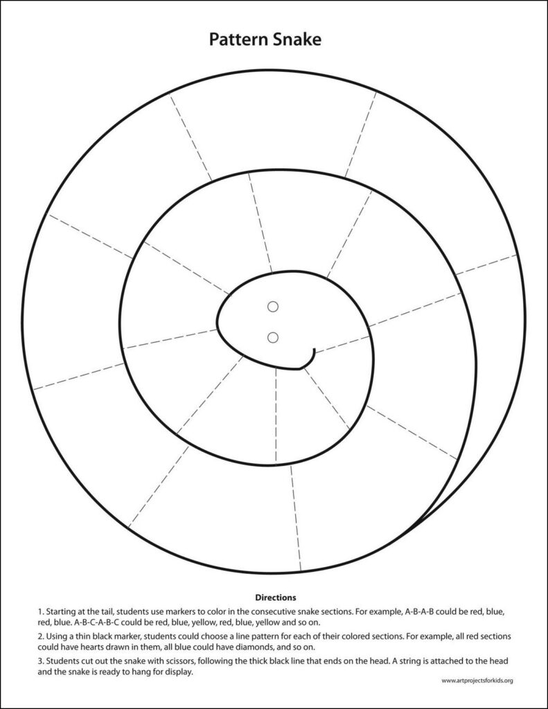 Printable Snake Craft Template Fillable Form 2025