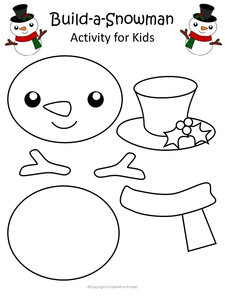 Printable Snowman Craft With FREE Template Preschool Christmas