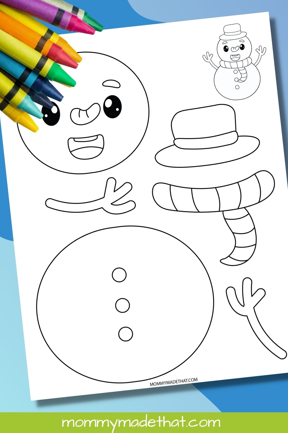 printable snowman craft