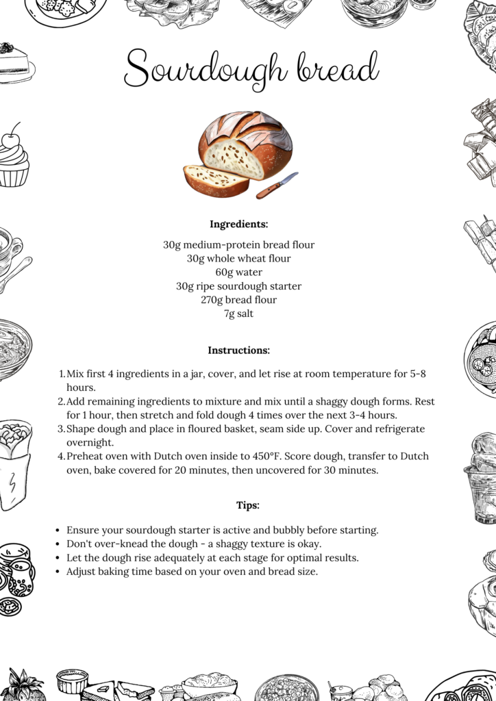 Printable Sourdough Bread Recipe Free PDF Tasteful Zone