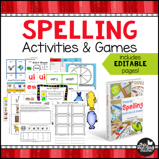 Printable Spelling Activities And Games