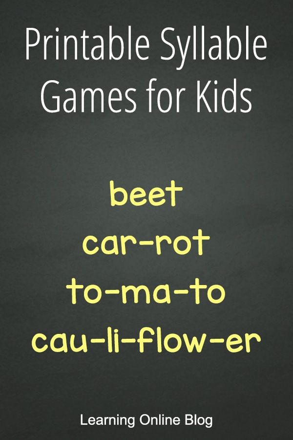 Printable Syllable Games For Kids Learning Online Blog
