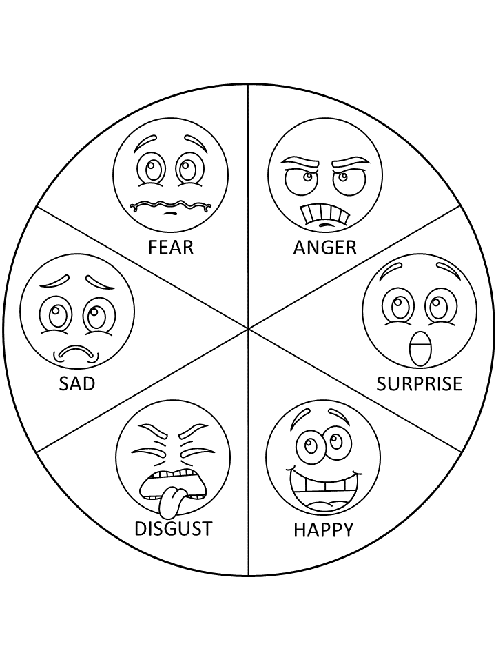 Printable Template Emotion Wheel