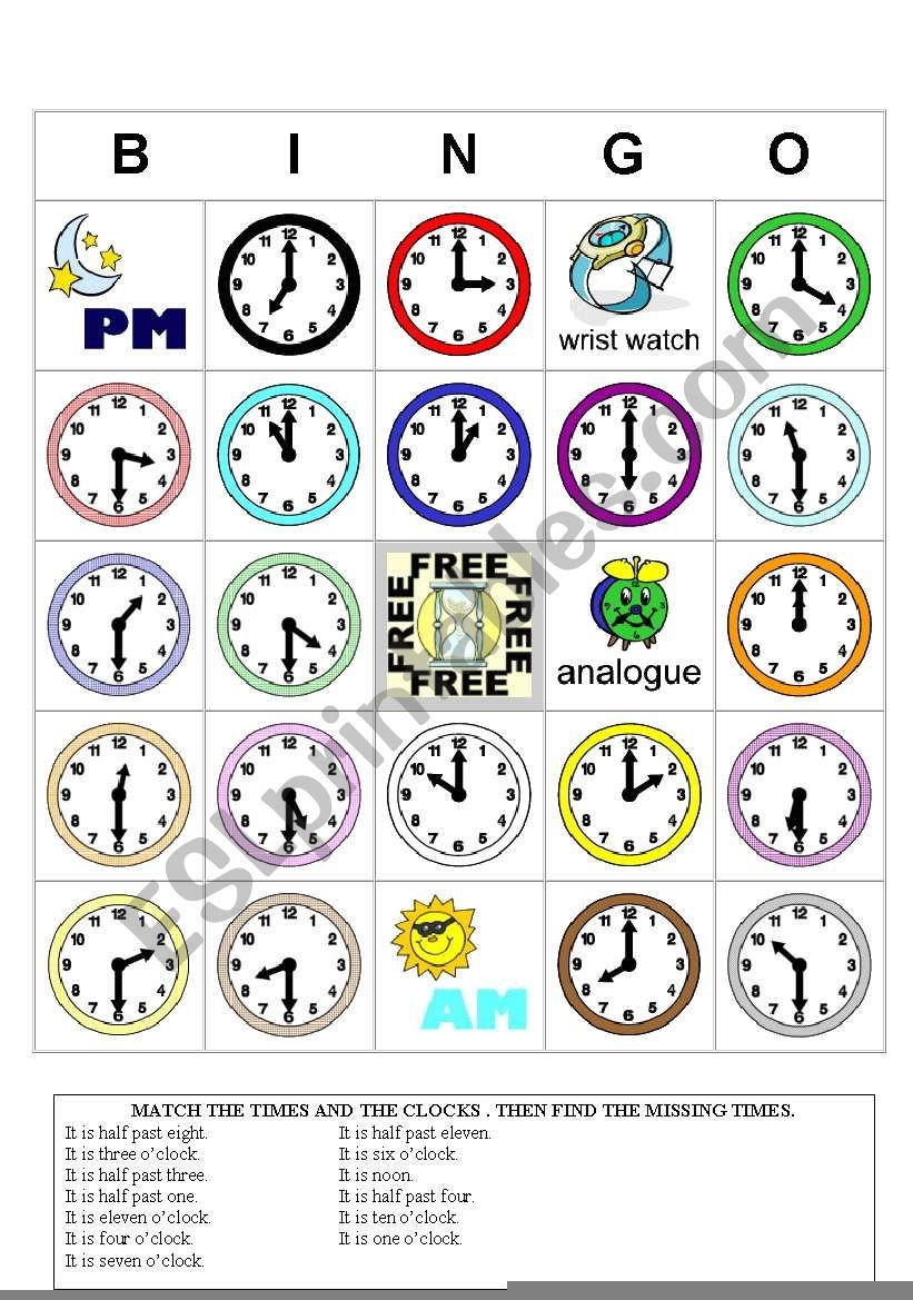 Printable Time Games Printable Word Searches