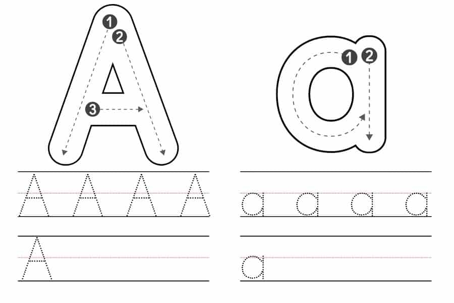 Printable Tracing Letters Worksheets For Kids Fun Alphabet Practice