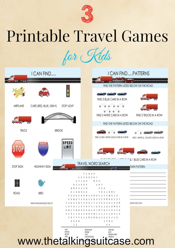 Printable Travel Games For Kids