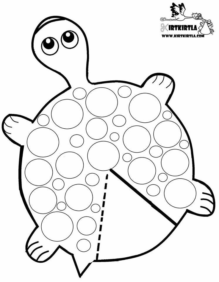 printable turtle craft template