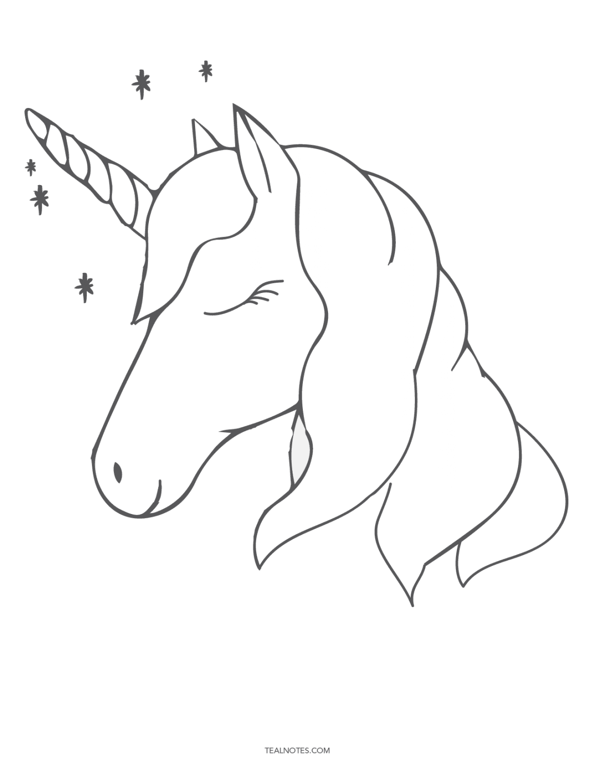 Printable Unicorn Template
