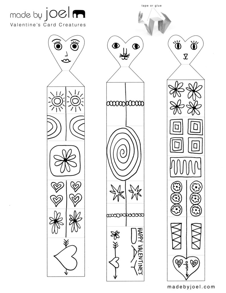 Printable Valentine Craft Templates Fillable Form 2024