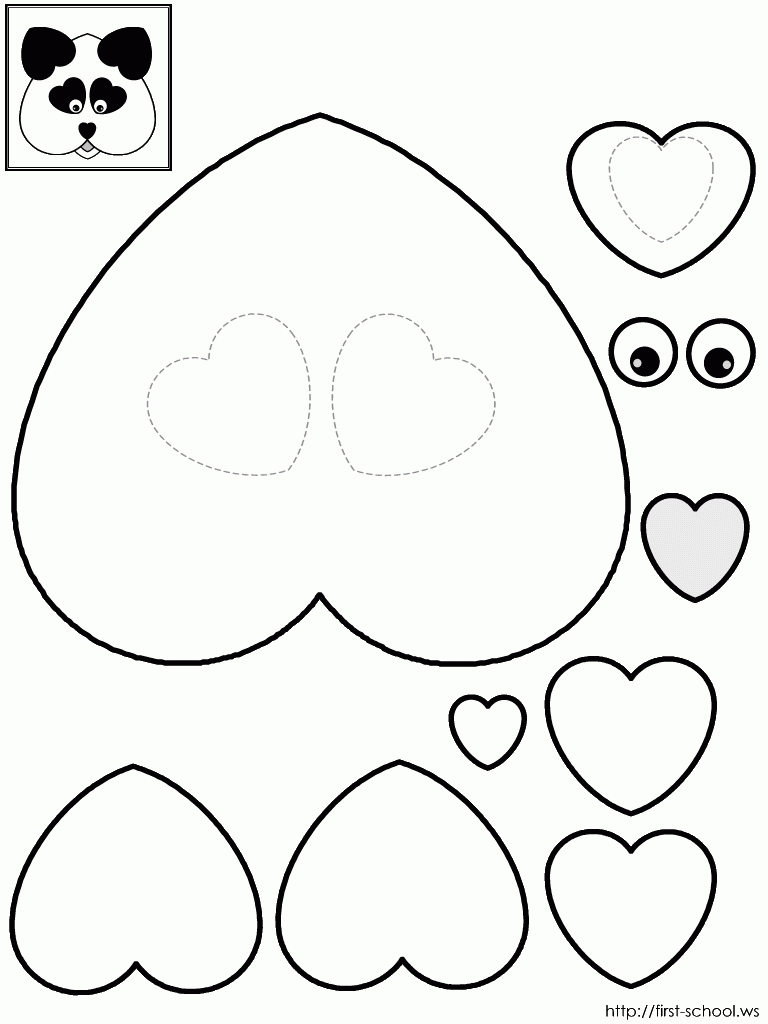 Printable Valentine Craft Templates Printable Calendars AT A GLANCE