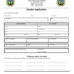 Printable Vendor Application Form Template Printable Templates