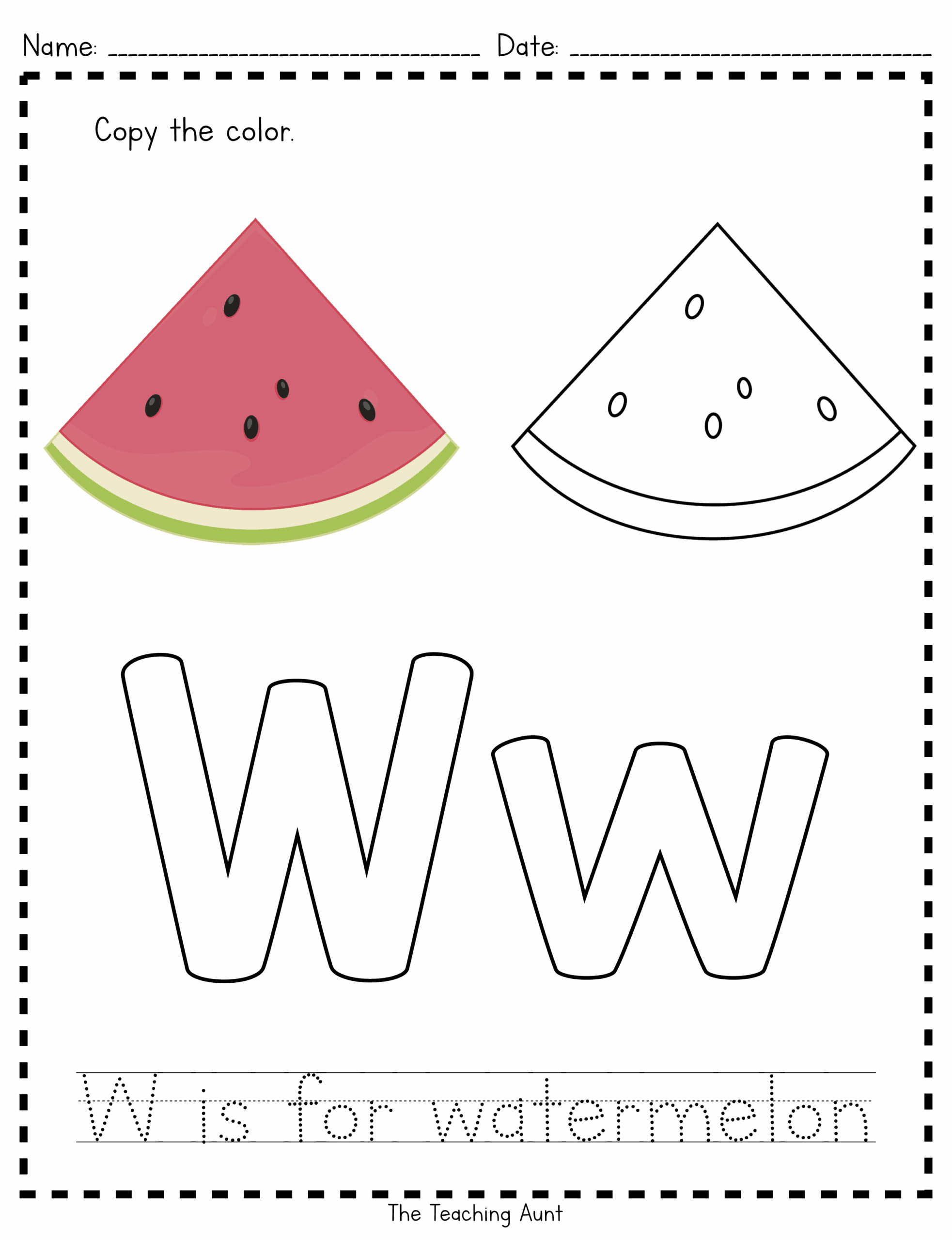 printable watermelon craft
