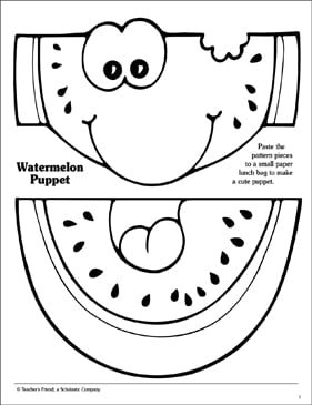 Printable Watermelon Craft