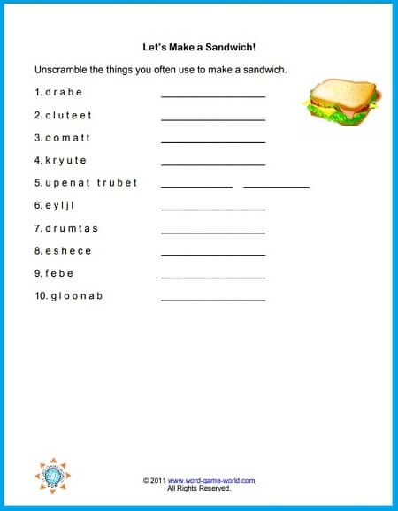 Printable Word Games For Kids