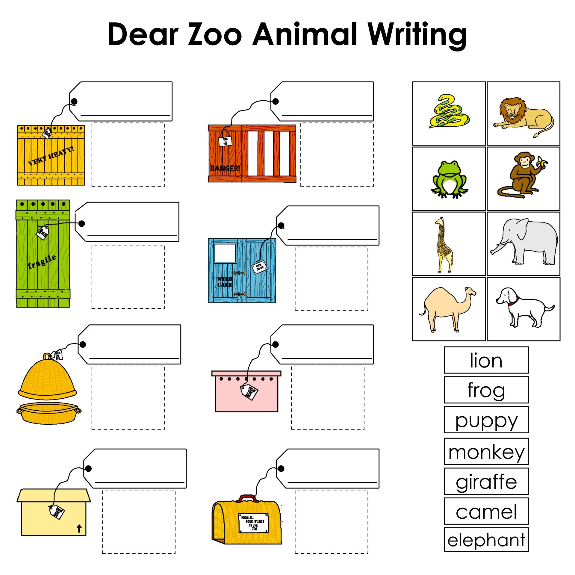 printable picture of zoo