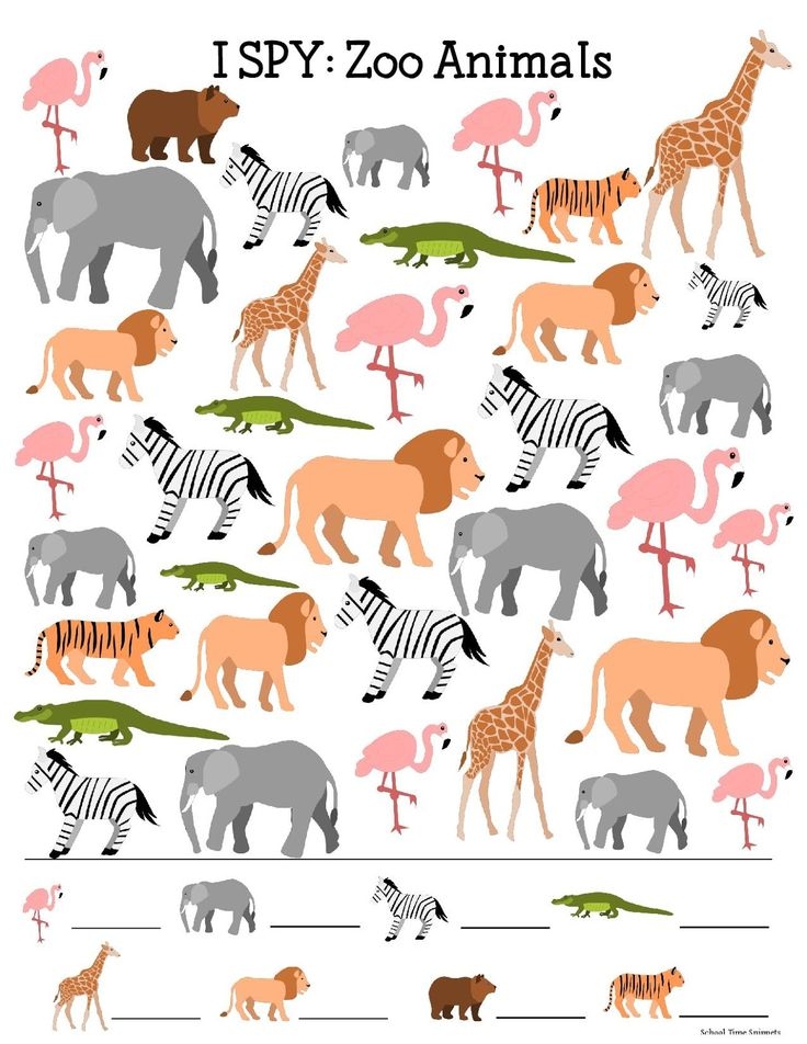 Printable Zoo Animals Clipart Riset