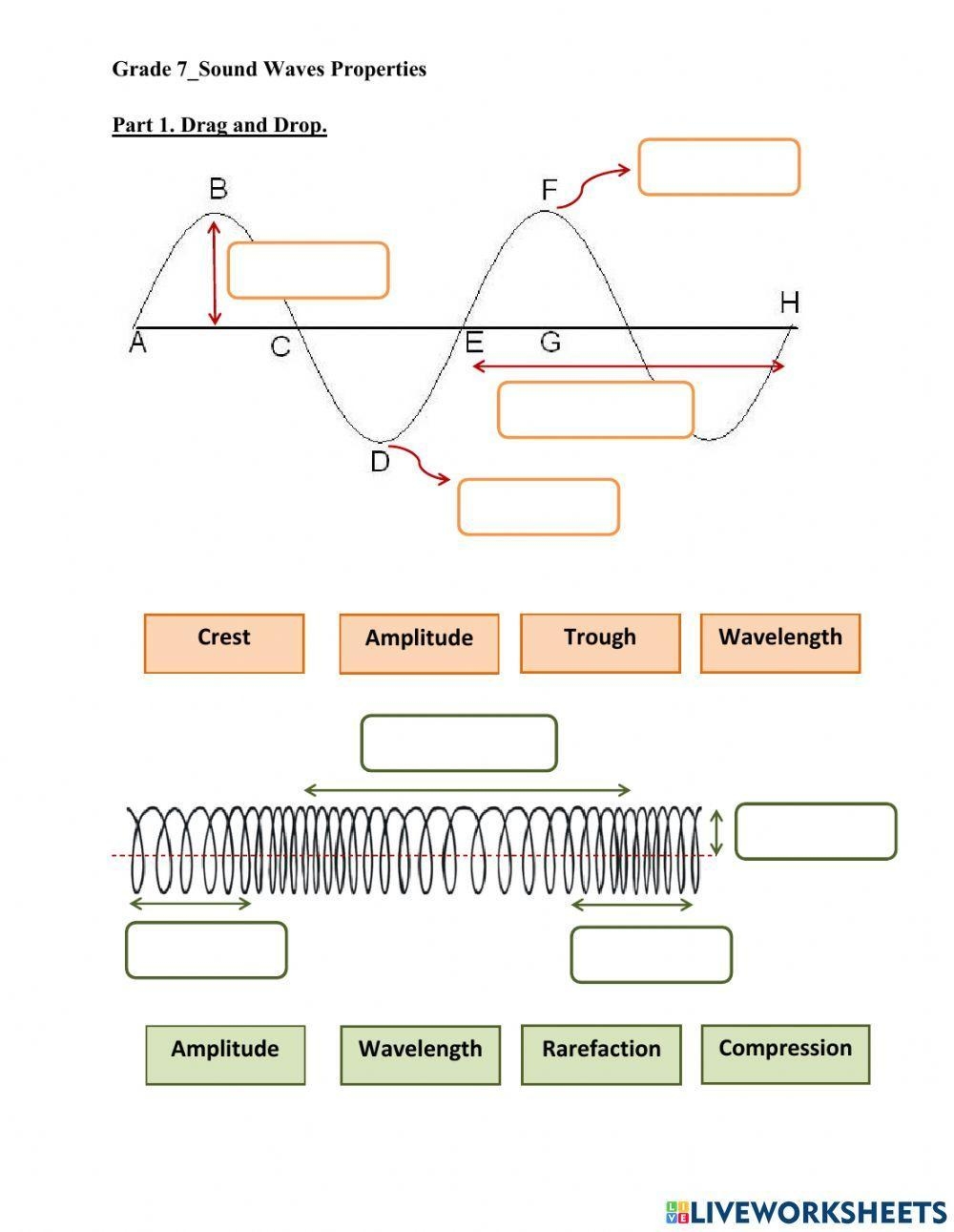 Properties Of Sound Waves Activity Live Worksheets Worksheets Library