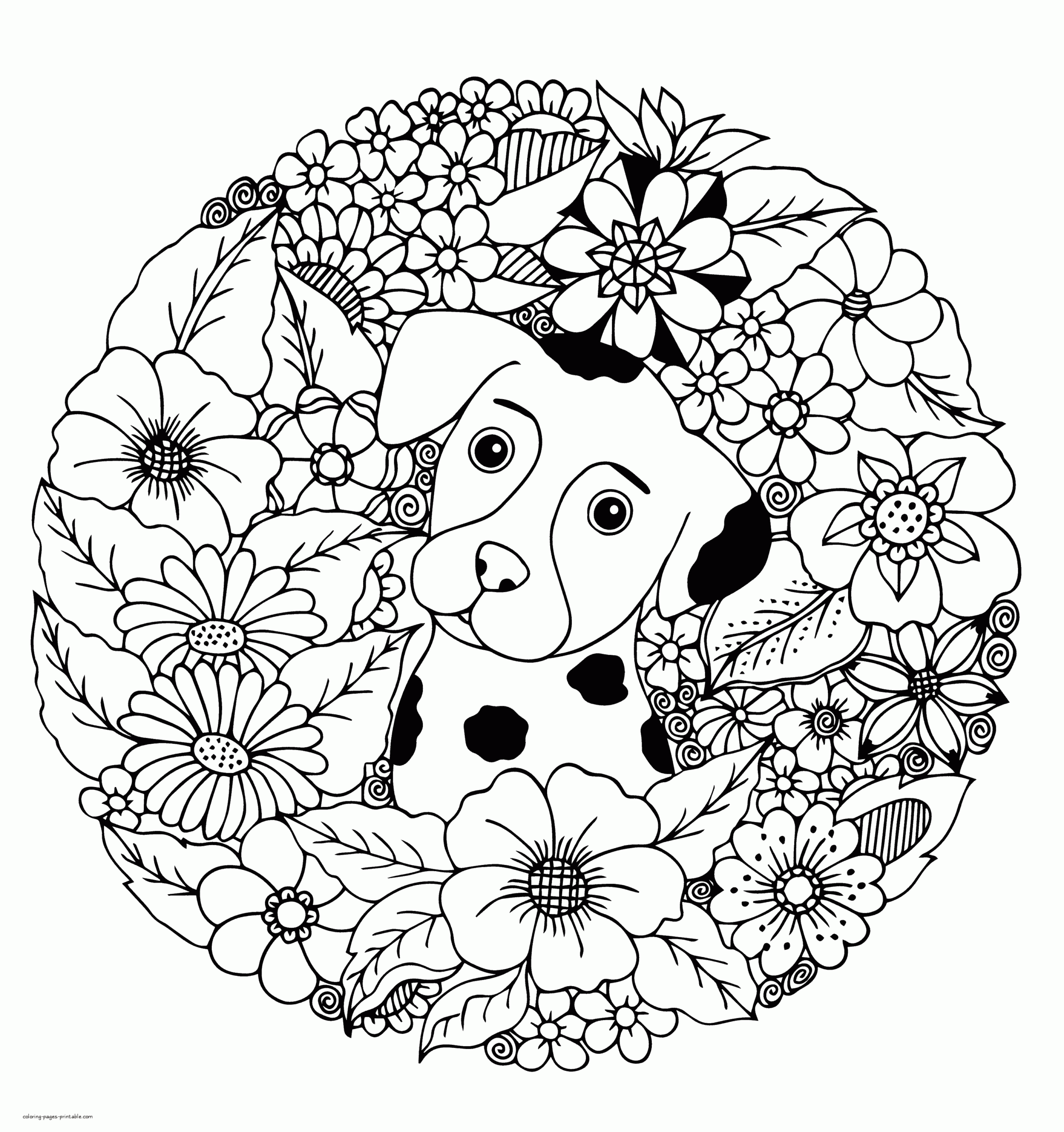 Puppy Coloring Pages For Adults COLORING PAGES PRINTABLE COM