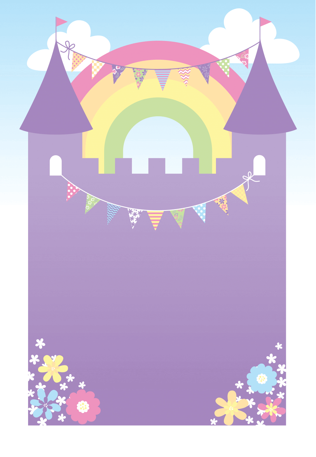 Purple Birthday Invitations Template Template