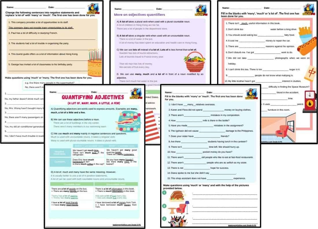 Quantifiers Exercises Free Printable Quantifiers ESL 44 OFF