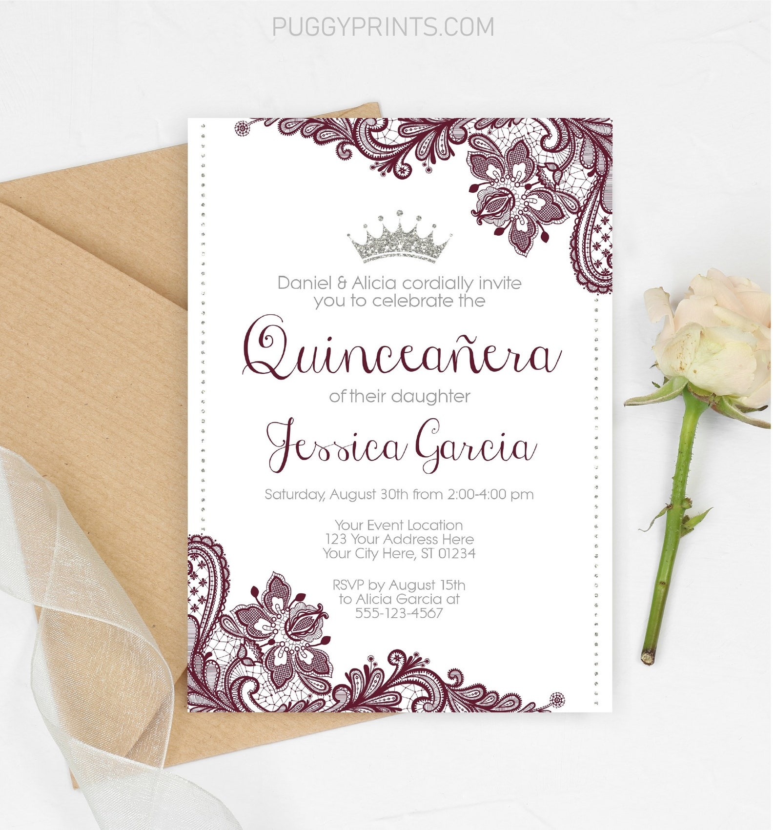 quinceanera invitation templates free download