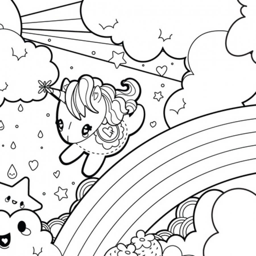 Coloring Page Rainbow