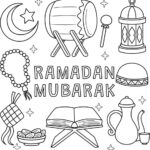 Ramadan Mubarak Coloring Page For Kids Ramadan F r Kinder Ausmalen