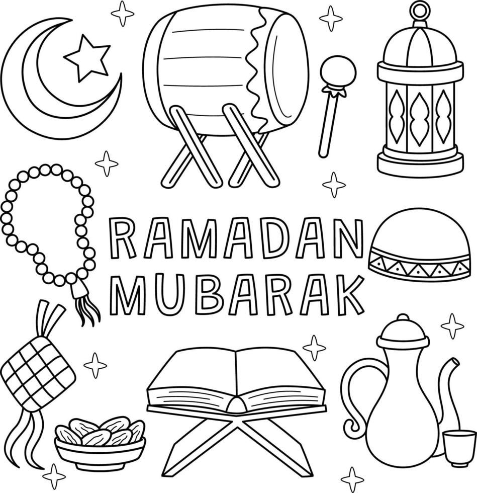 Ramadan Mubarak Coloring Page For Kids Ramadan F r Kinder Ausmalen