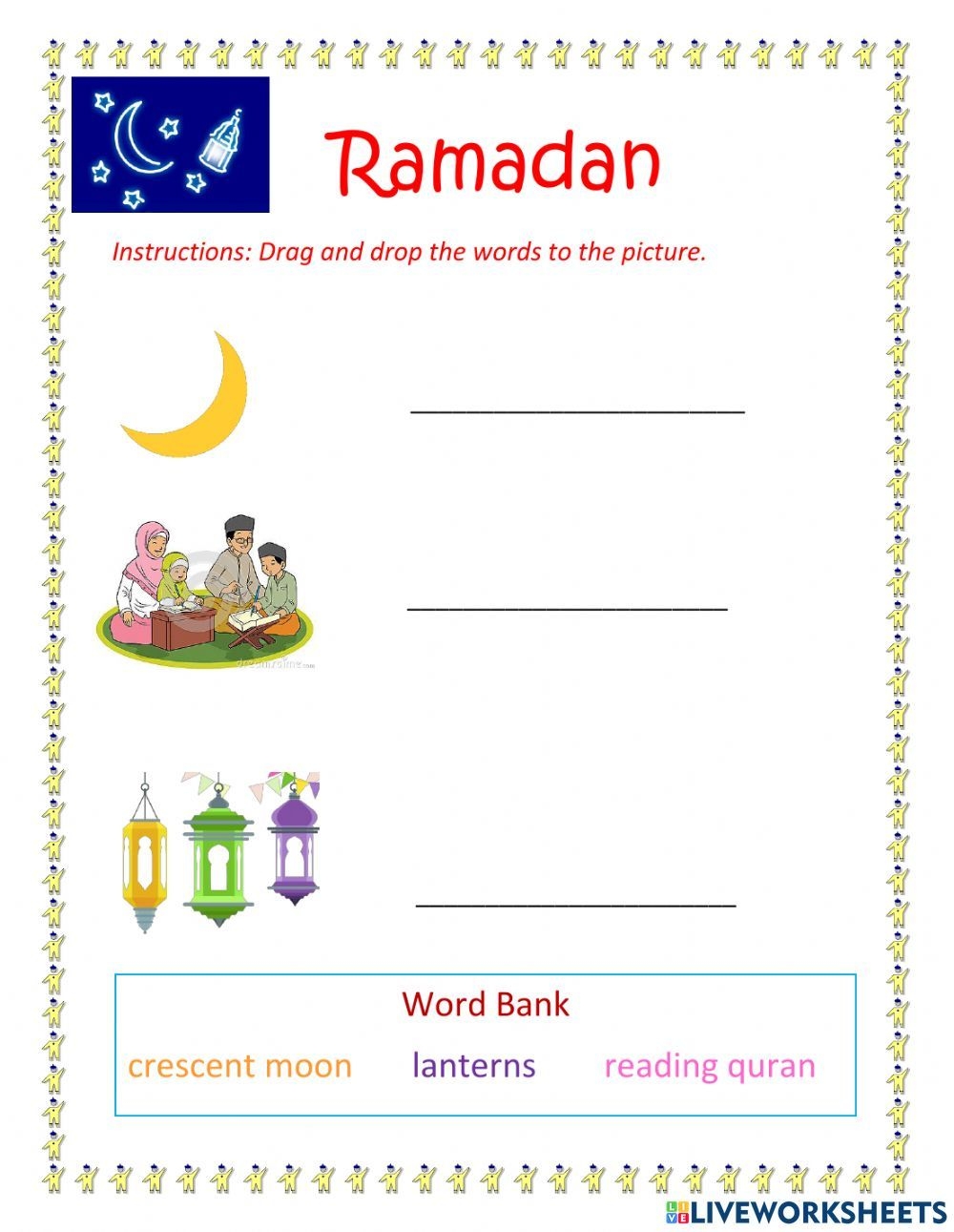 Ramadan Worksheet Interactive Worksheet Ramadan School Subjects 