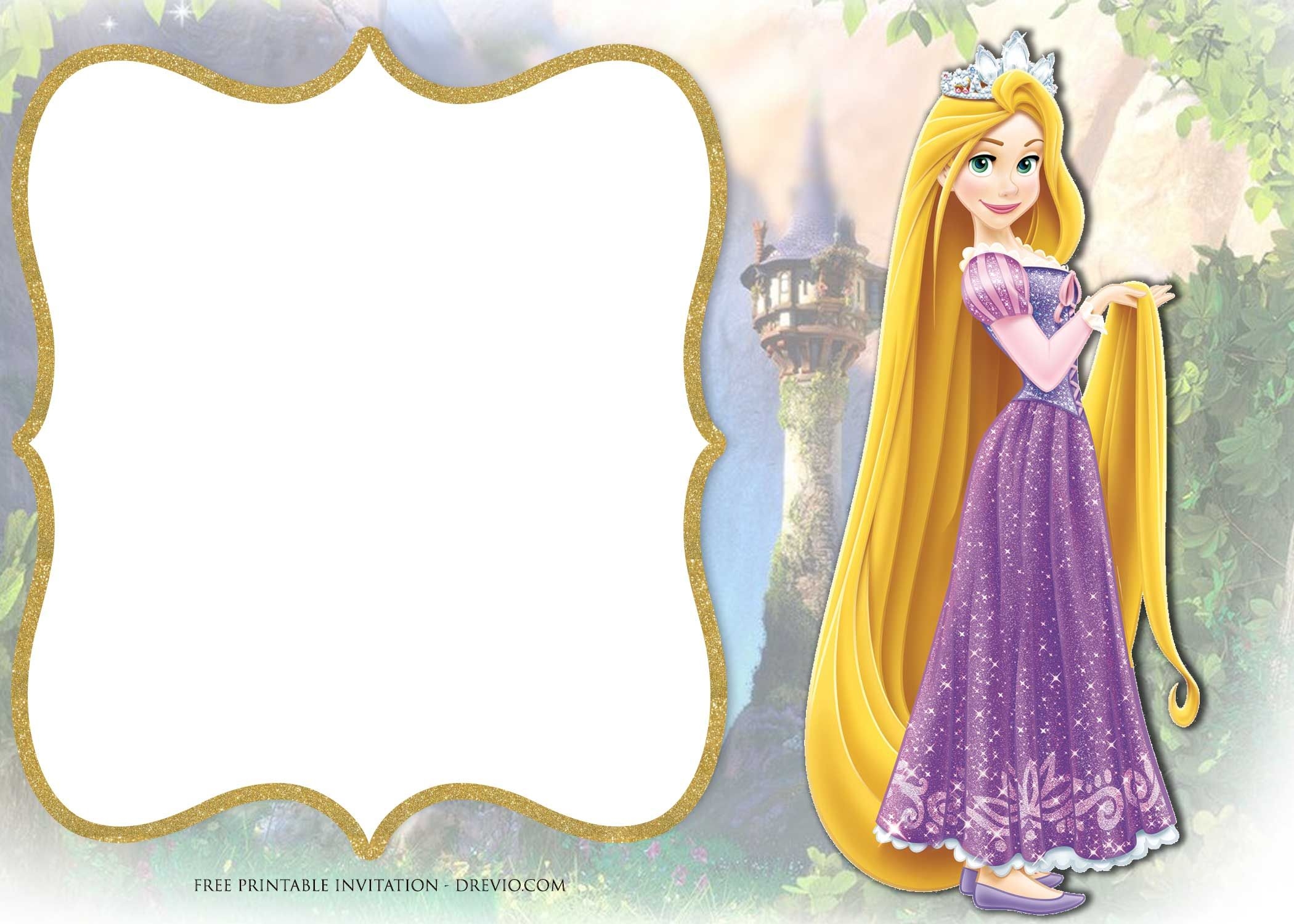Rapunzel Invitation Template Free