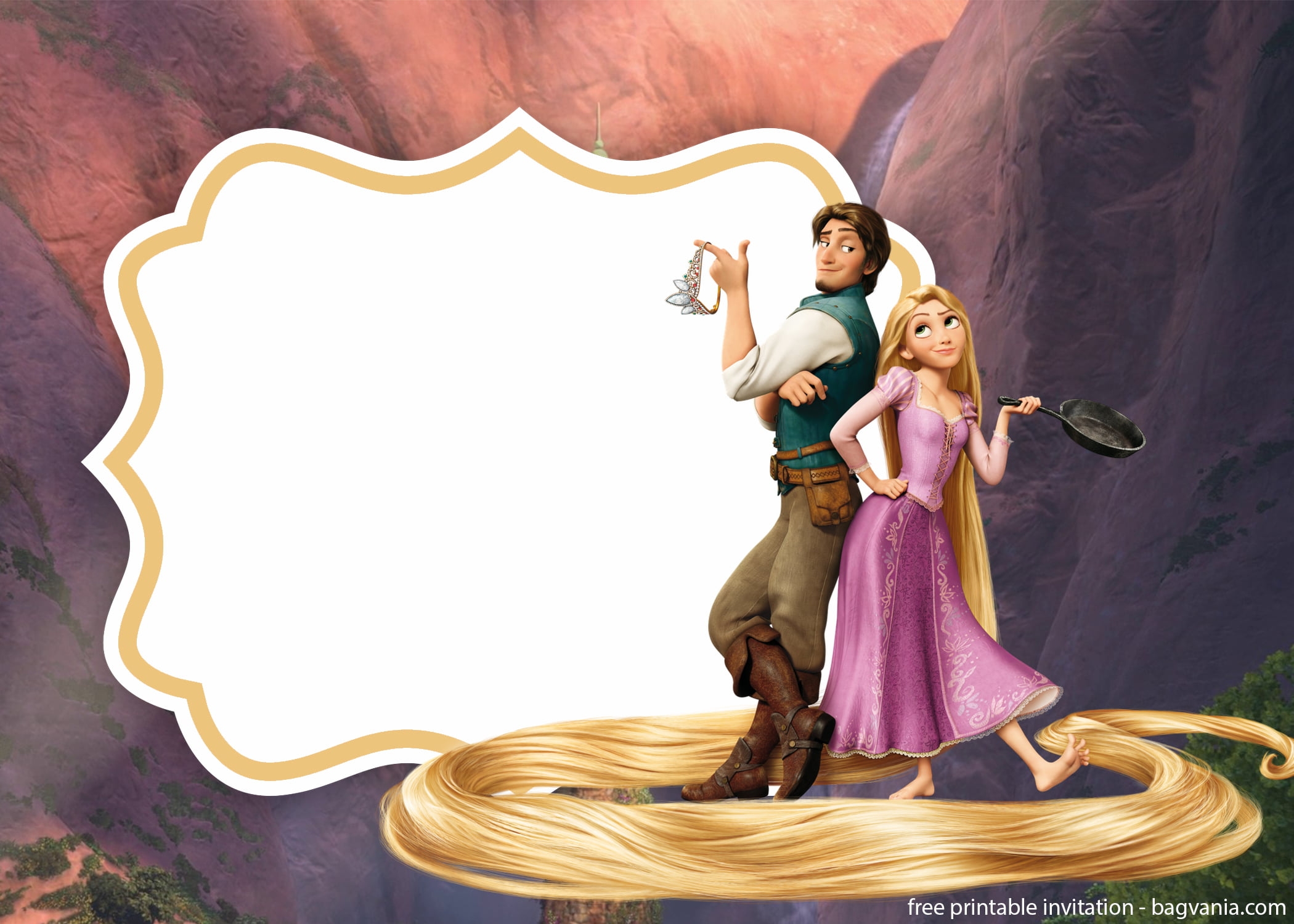 Rapunzel Invitation Template Free