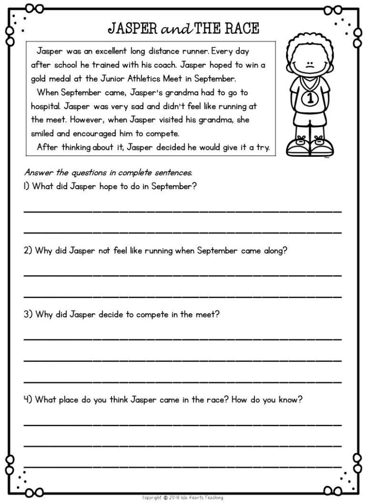 Reading Comprehension Worksheets 2nd Grade K5 Reading Comprehension