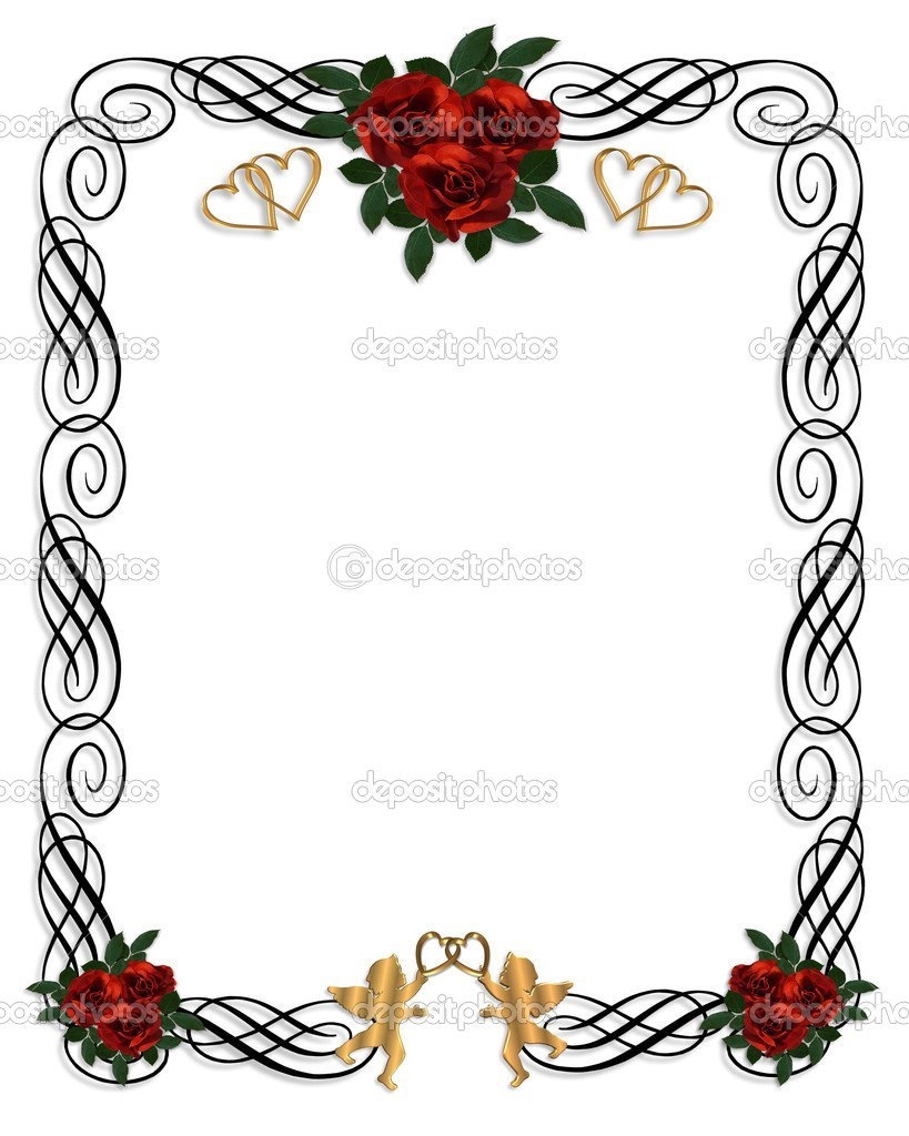 Red And Black Blank Invitations Templates